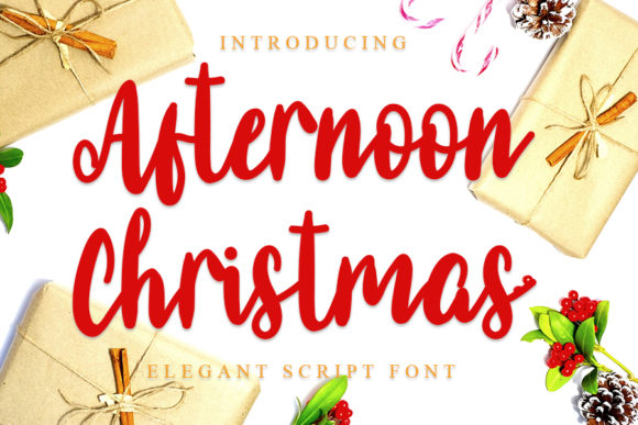 Afternoon Christmas Font for Web Design