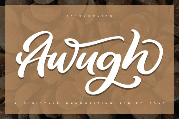 Awugh Typeface: Bold Handwritten Style for Branding