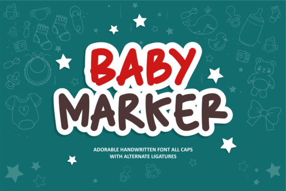 Baby Marker Font for Handmade Crafters