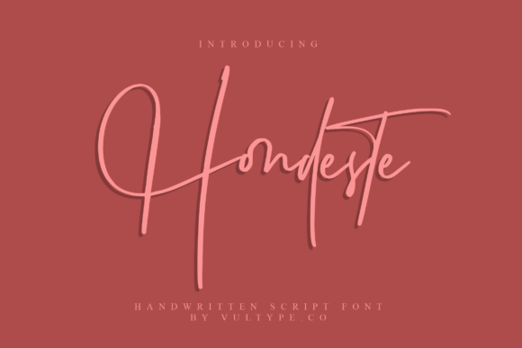 Hondeste: The Elegant Script Font for Crafters