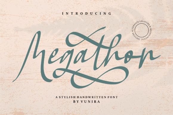 Megathon: A Delicate Handwritten Font for Crafters