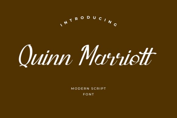 Quinn Marriott: A Fluid Script Font for Web Design