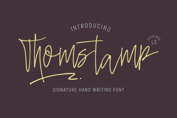 Thomstamp: A Delicate Script Font for Makers