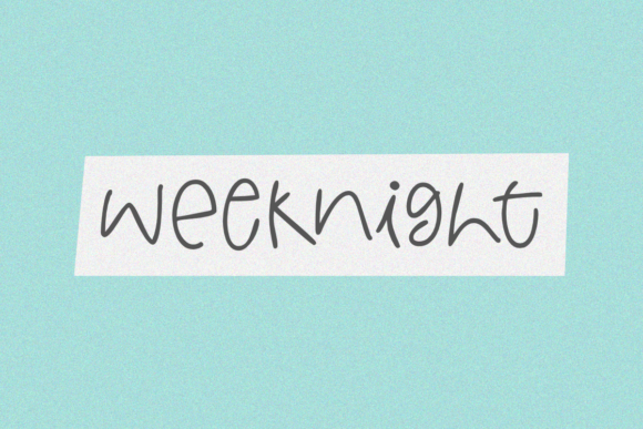 Weeknight Font: Elevating Web Design with Handwritten Style