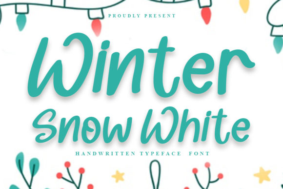 Winter Snow White Font for Web Design